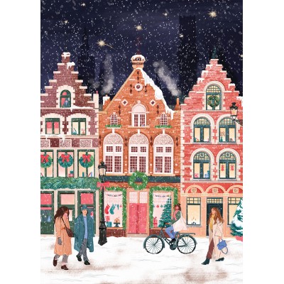 Puzzle - Pieces & Peace - 1000 pieces - Bruges at Christmas