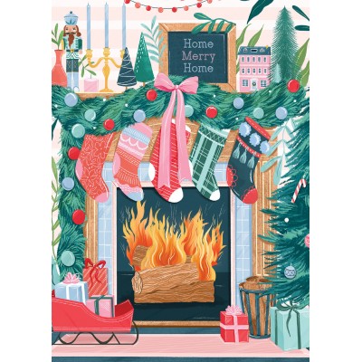 Puzzle - Pieces & Peace - 500 pieces - Christmas Fireplace
