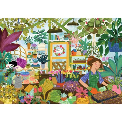 Puzzle - Pieces & Peace - 1000 pieces - My Happy Place is in the Greenhouse