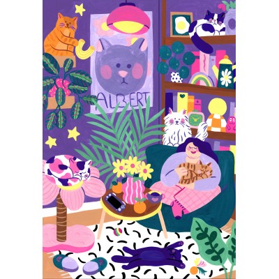 Puzzle - Pieces & Peace - 1000 pieces - Cat Lover