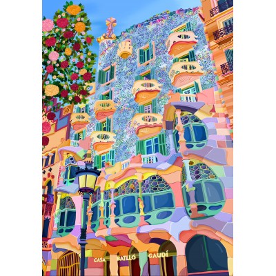 Puzzle - Pieces & Peace - 1000 pieces - Beautiful Barcelona