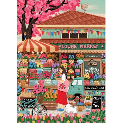 Puzzle - Pieces & Peace - 1500 pieces - Flower Market