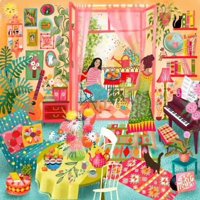Puzzle - Pieces & Peace - 1000 pieces - Balcony Music Room