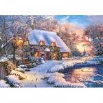 Puzzle  Castorland-53278 Cottage d'Hiver