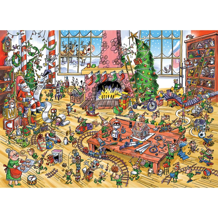 Puzzle Cobble-Hill-47019 Elves at Work (Family)