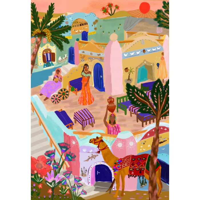 Puzzle Pieces-Peace-F-00135 Village Nubien