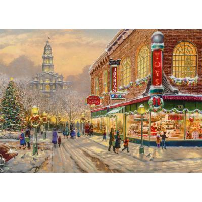 Puzzle  Schmidt-Spiele-59936 Thomas Kinkade - Un souhait de Noël